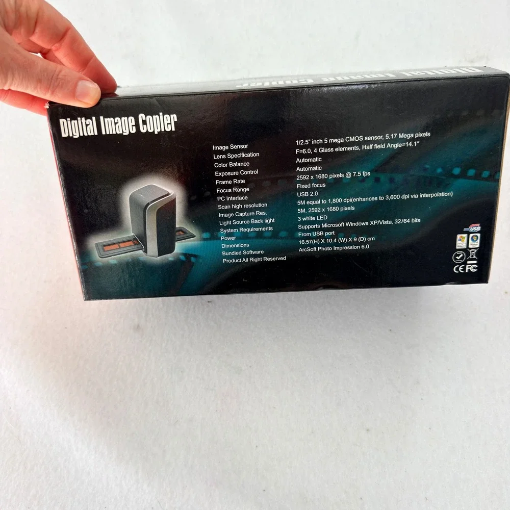 Flashpoint Digital Image Copier 5MP Film Slide Negative Scanner USB Software CD